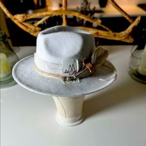 White Lady Bird Fedora custom hat